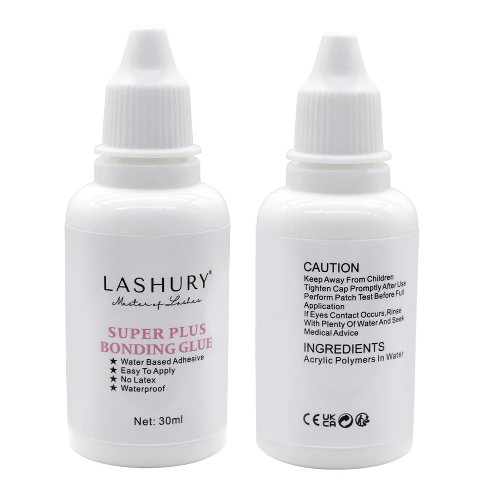 Lashury Black White Glue Remover Kit Anti Allergic Waterproof Hair Eyelashes Extension Bonding Glue Strong Powerful Long Lasting
