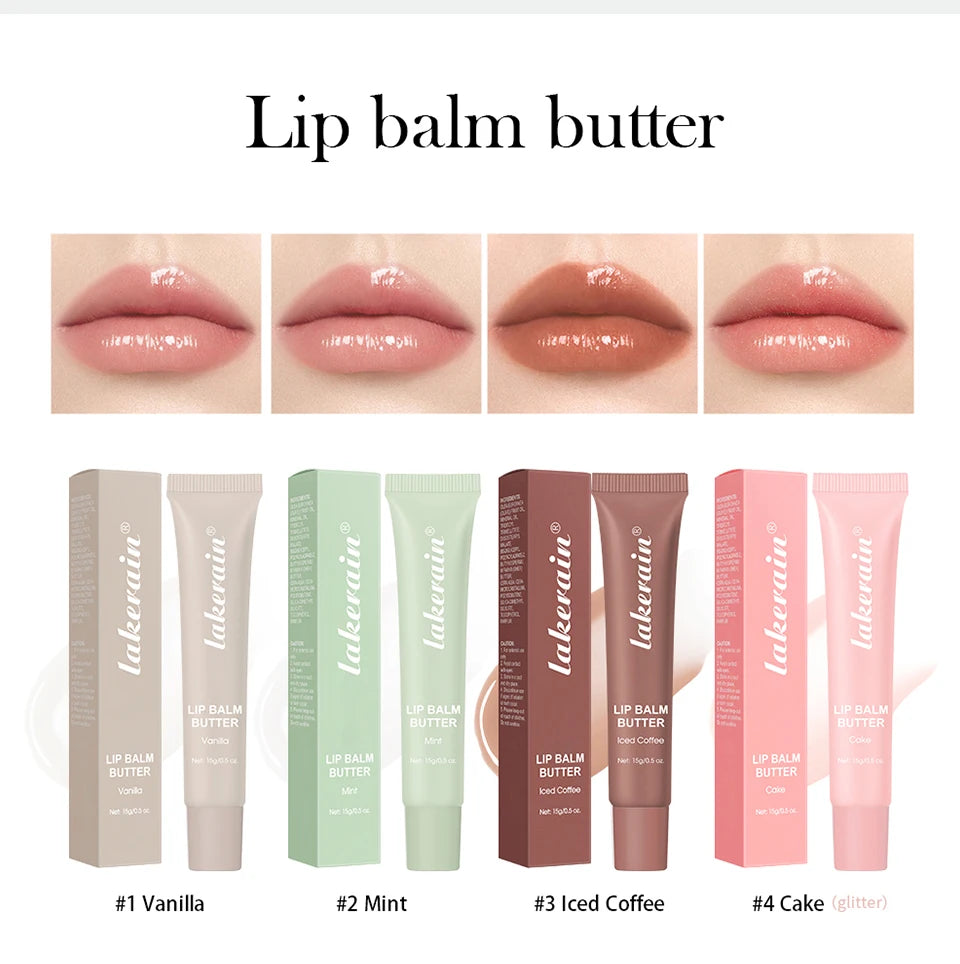 Butter Lip Balm Long Lasting Nourishes Moisturizes Soothes Lips Jelly Lip Gloss Oil Beautifying Smoothing Lip Care Balm Makeup