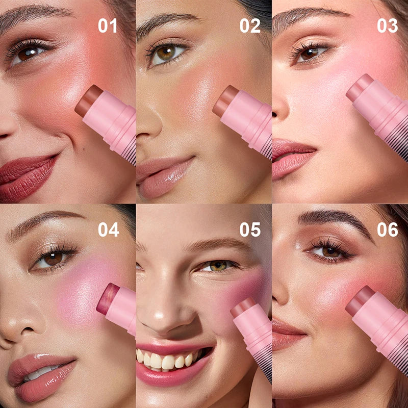 Blush and contour multi-purpose stick. Simplify your daily makeup routine. Each duo of powder blushes will enhance your look
