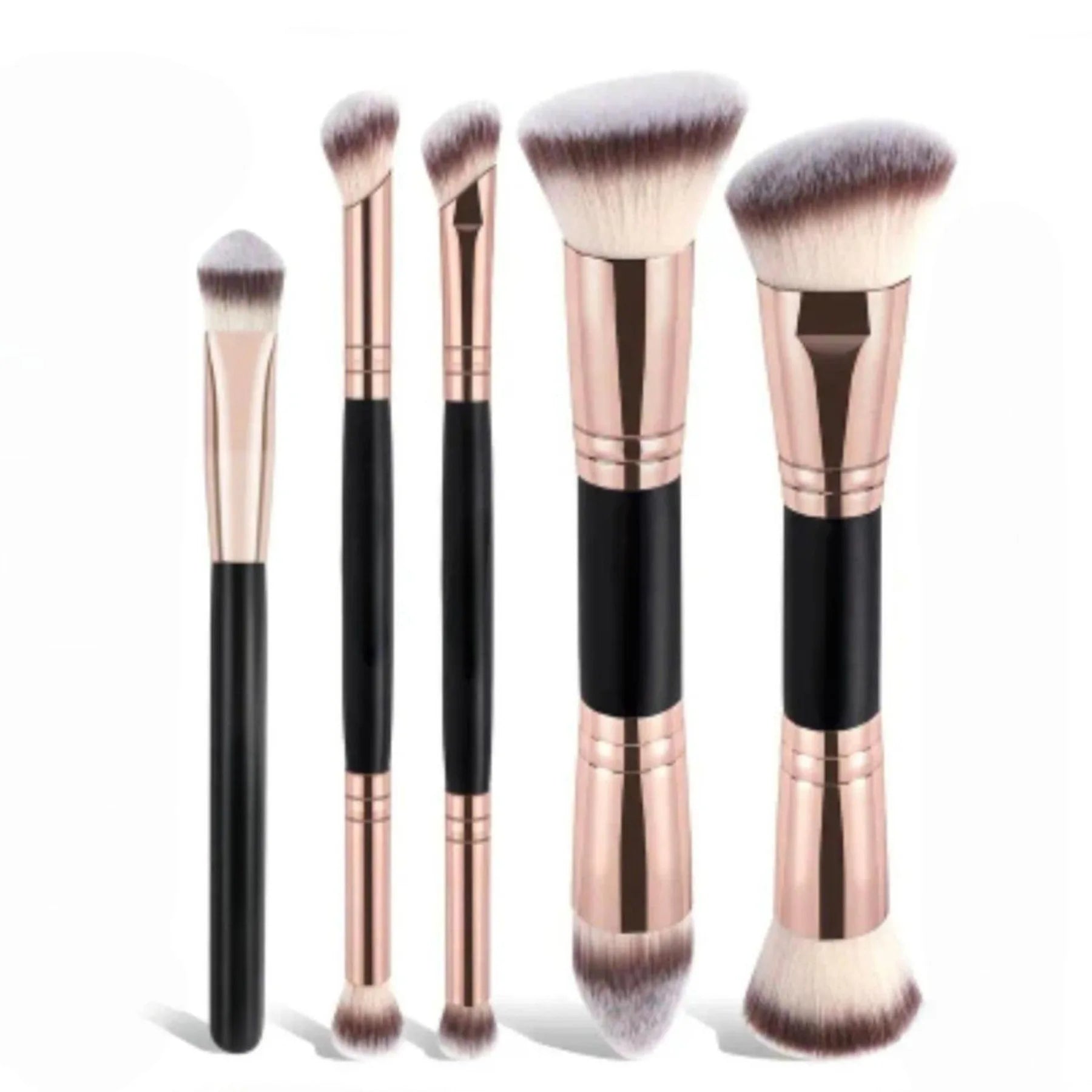 Makeup Brush Set 5pcs Makeup Brushes Double Sided Foundation Triangle Contour Blush Highlight Blending Eyebrow Brush Eyeshadow B
