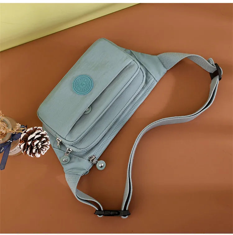 Waist Bags For Women 2024 New Nylon Leisure Solid Color Fanny Pack For Girls Crossbody Chest Bag Belt Waist Packs