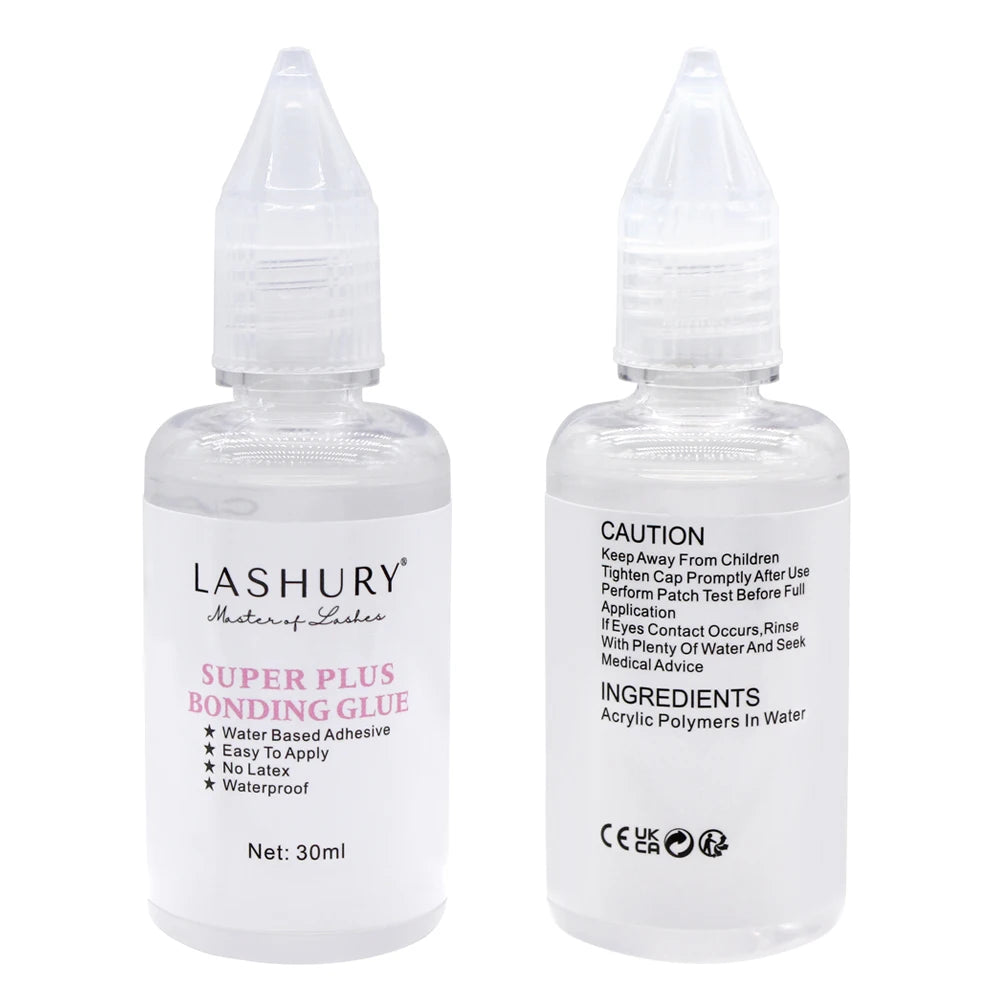Lashury Black White Glue Remover Kit Anti Allergic Waterproof Hair Eyelashes Extension Bonding Glue Strong Powerful Long Lasting