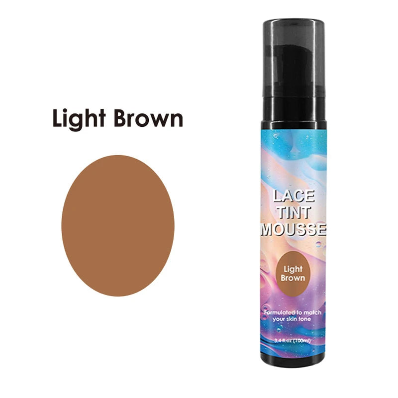 Lace Tint Spray For Wig Seamless Finish 100Ml Lace Tint Melting Mousse For Invisible Hairlines Long Lasting Wig Repair Tools