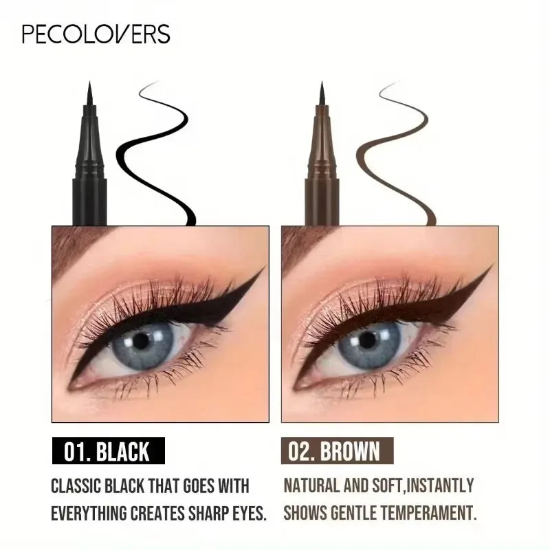 Not Blooming Brown Liquid Eyeliner Easy Wear Quick Drying Waterproof Long-lasting Smooth Ultra-fine Eyeliner Makeup Tools