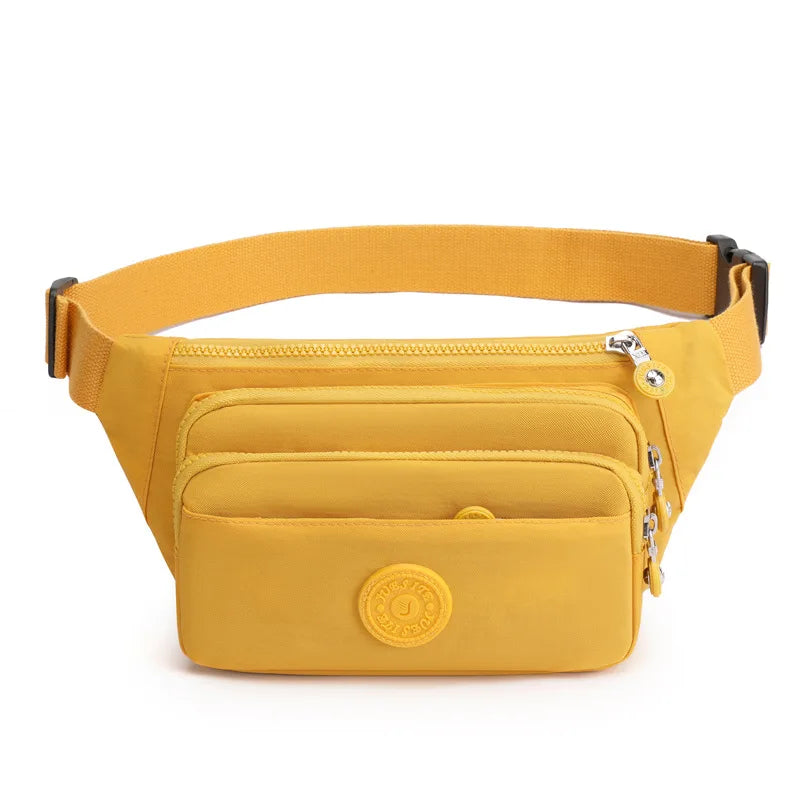 Waist Bags For Women 2024 New Nylon Leisure Solid Color Fanny Pack For Girls Crossbody Chest Bag Belt Waist Packs