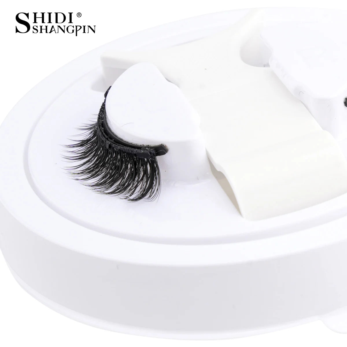 1 Pair Magnetic Lashes For Eye With Winged Ends Soft Reusable Magnetic Eyelashes Natural Look 3D False Lashes Makeup With Tool