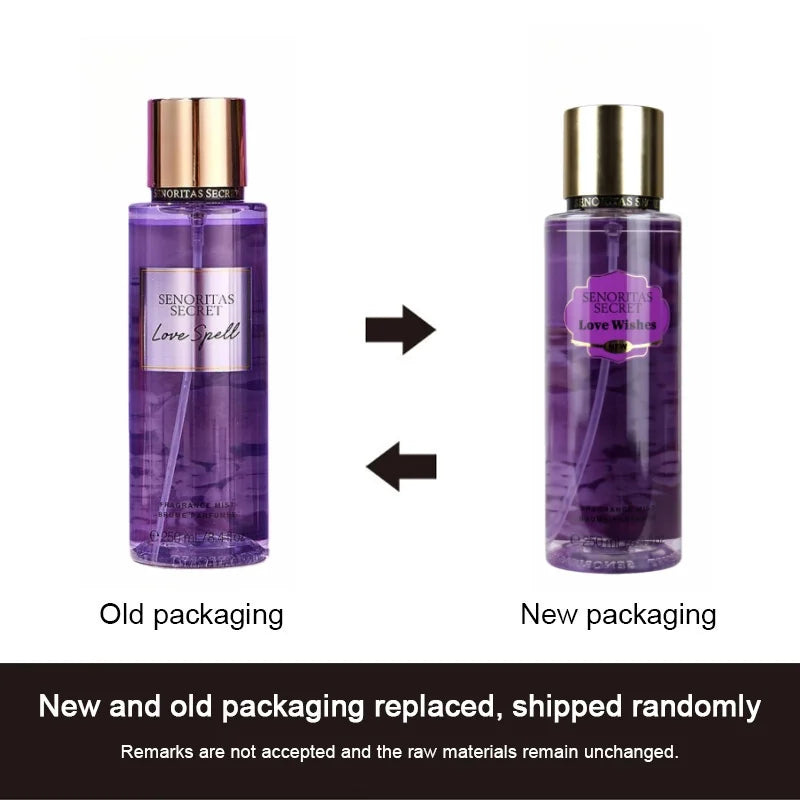 Original Perfume Vanilla Flower Fruit 250ml Fragrance Mist Scent Light Long Lasting Fragrance Women's Perfume Charming Gift