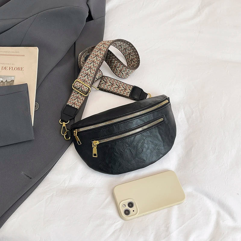 Fashion Simple Waist Bag Woman Chest Pack phone Purse Leather Fanny Pack Luxury Belt Bag 2026 New Ladies Shoulder Crossbody Bags