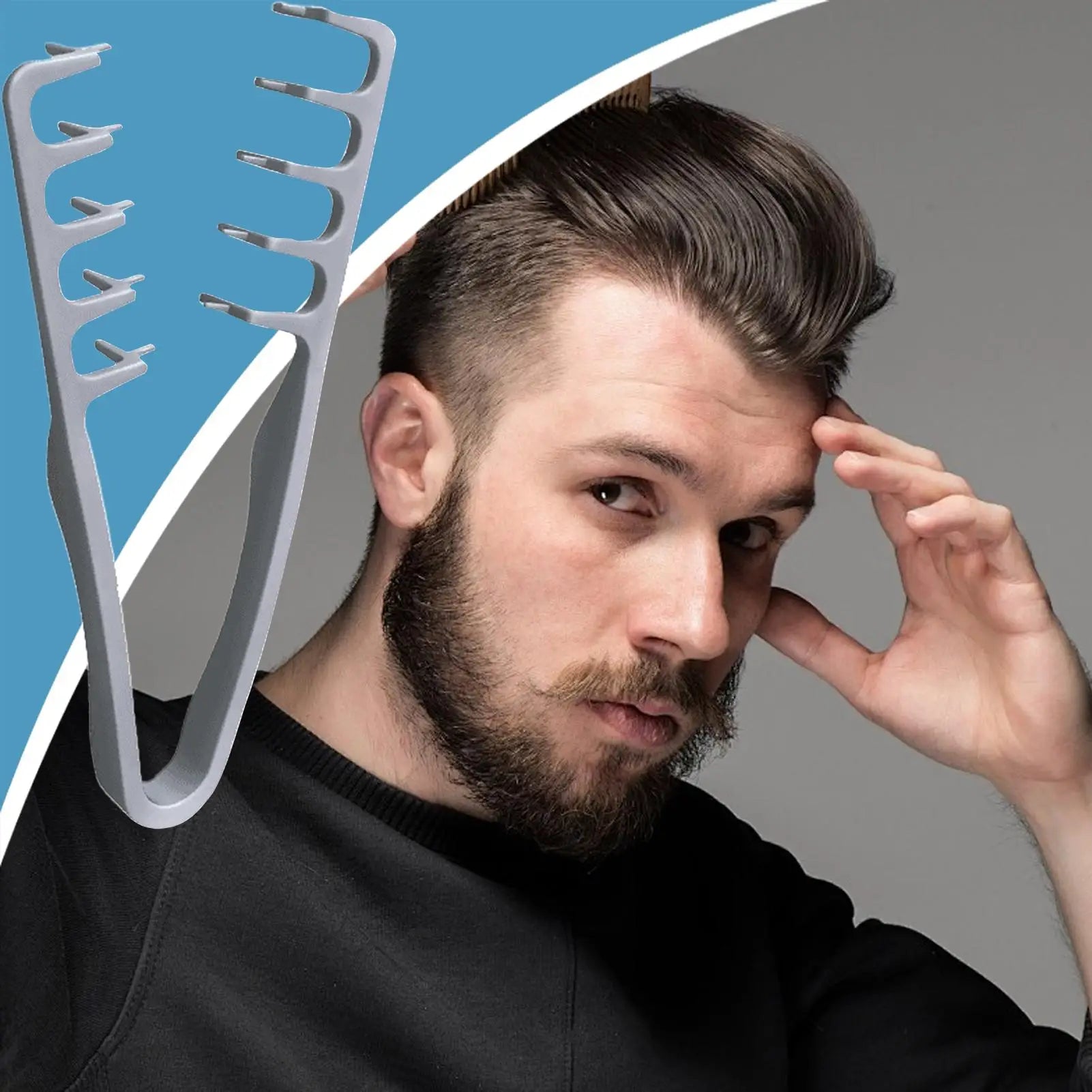 Wide Tooth Comb for Curly Hair Roots Volumizing Tool Covering Bangs Seam Grooming Tool Volumizing Wide-Tooth Hair Styling Comb
