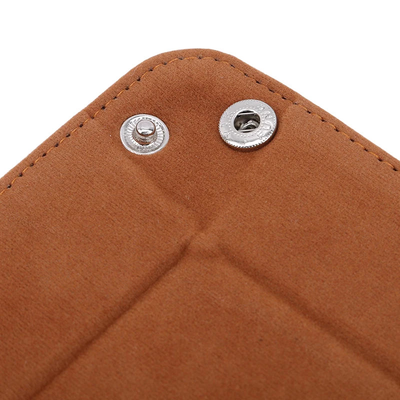 Earrings, Necklaces, Bracelets Jewelry Storage Tray Table Games Key Wallet Coin Trays Sundries Tray PU Leather Folding Dice Tray