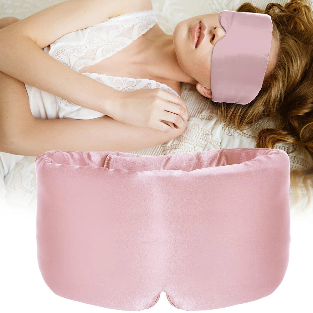 Adjustable Silk Sleep Mask for Side Sleeper,Eye Mask Sleeping for Women Men 100% Pure Mulberry Silk,Silk Eye Cover for Sleeping