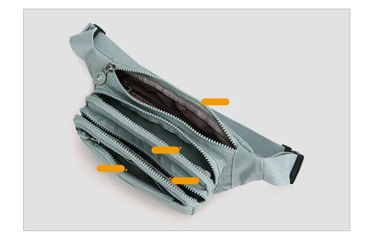 Waist Bags For Women 2024 New Nylon Leisure Solid Color Fanny Pack For Girls Crossbody Chest Bag Belt Waist Packs