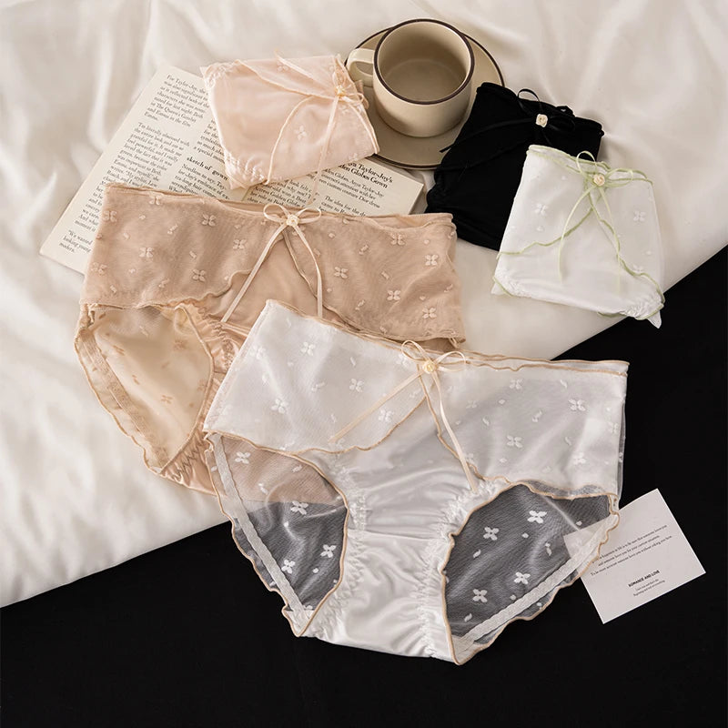 Seamless Panties for Underpants Women Underwear Fashion Sexy Panties Set Pack Transparent Linergie Women's Lingerie Micro Briefs