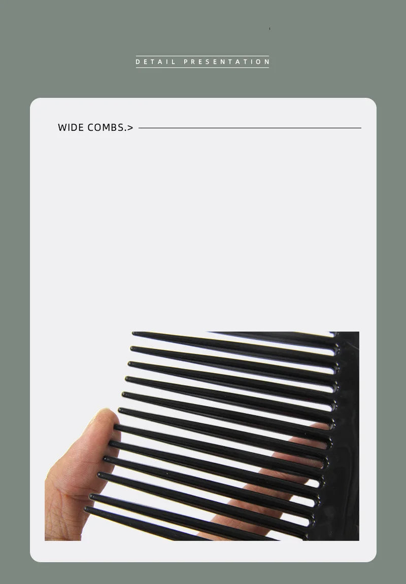 Wide Tooth Smooth Hairdressing Comb Big Size Wet Long Curly Hairbrush Salon Detangling Hair Styling Tools Coarse Wide Spikes