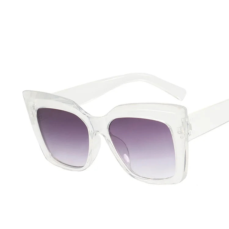 Cat's Eye Trendy Large Frame Sunglasses, Retro Fashion, Internet Celebrity Style, Natural Sunshade Sunglasses