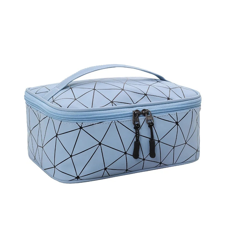 Brand Design New PU Makeup Bag Handheld Portable Women's Large Capacity Waterproof Travel Washroom Storage Bag BX018