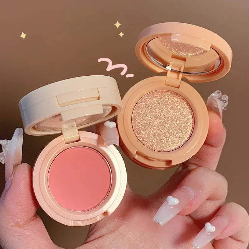 3in1 Blush Palette Pressed Highlighter Palette LongLasting Waterproof Matte Highlighter Shimmer  Blush Makeup