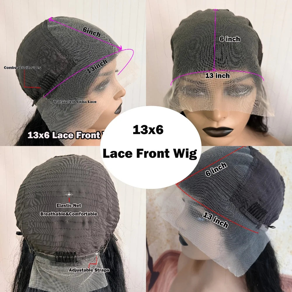 Glueless Full Lace Wigs Natural Wavy Dark Brown Human Hair HD Lace 13x6/360 Wigs With Natural Hairline 5x5 Silk Base Closure Wig
