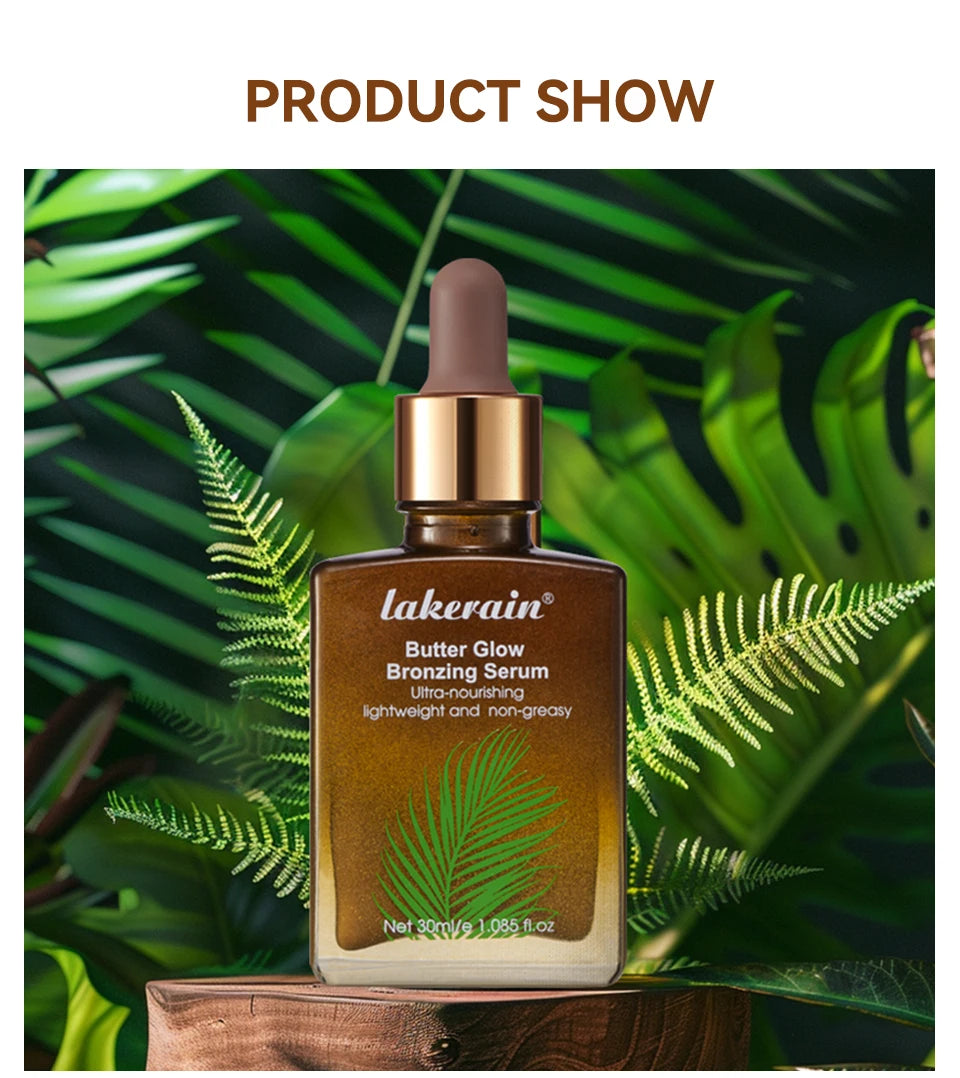 Butter Glow Bronzing Serum Innovative Nourishing Skincare Bronzing Drops for Radiant Natural Sunkissed Complexion Sunkissed Glow