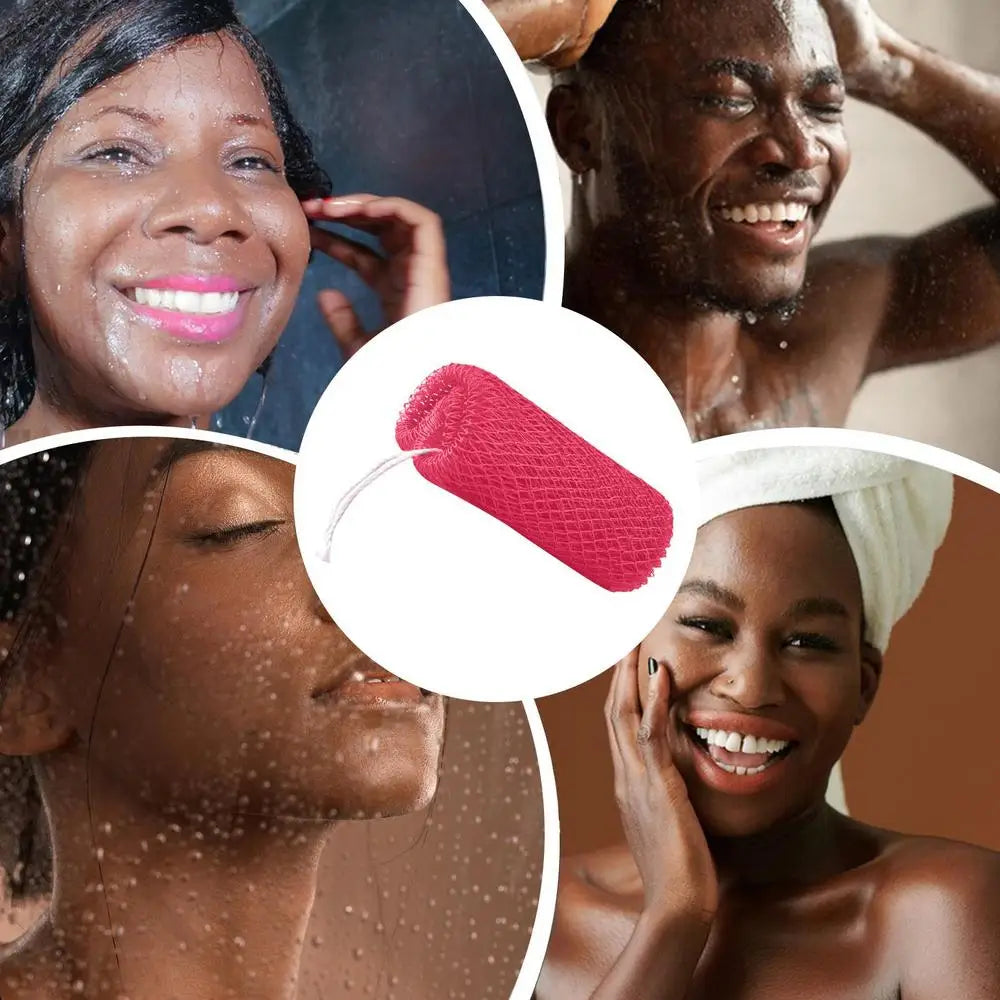 African Net Sponges Authentic Exfoliating Bath Sponge Scrub Deep Cleaning For Smoothing Arm Foot Back Neck Leg Body Skin