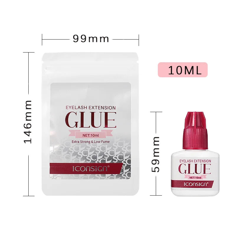 Lash Glue Low Smell 1-2 Seconds Quick Dry Glue For Eyelash Extension Long Lasting 40 to 60 Days Grafting Lashes Glue 5ml 10ml
