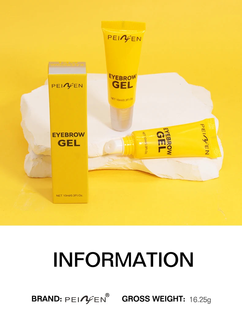 3D Eyebrow Gel with Brush Waterproof Quick-drying White Gel Eyebrow Cream Long-Lasting Natural Eyebrows Styling