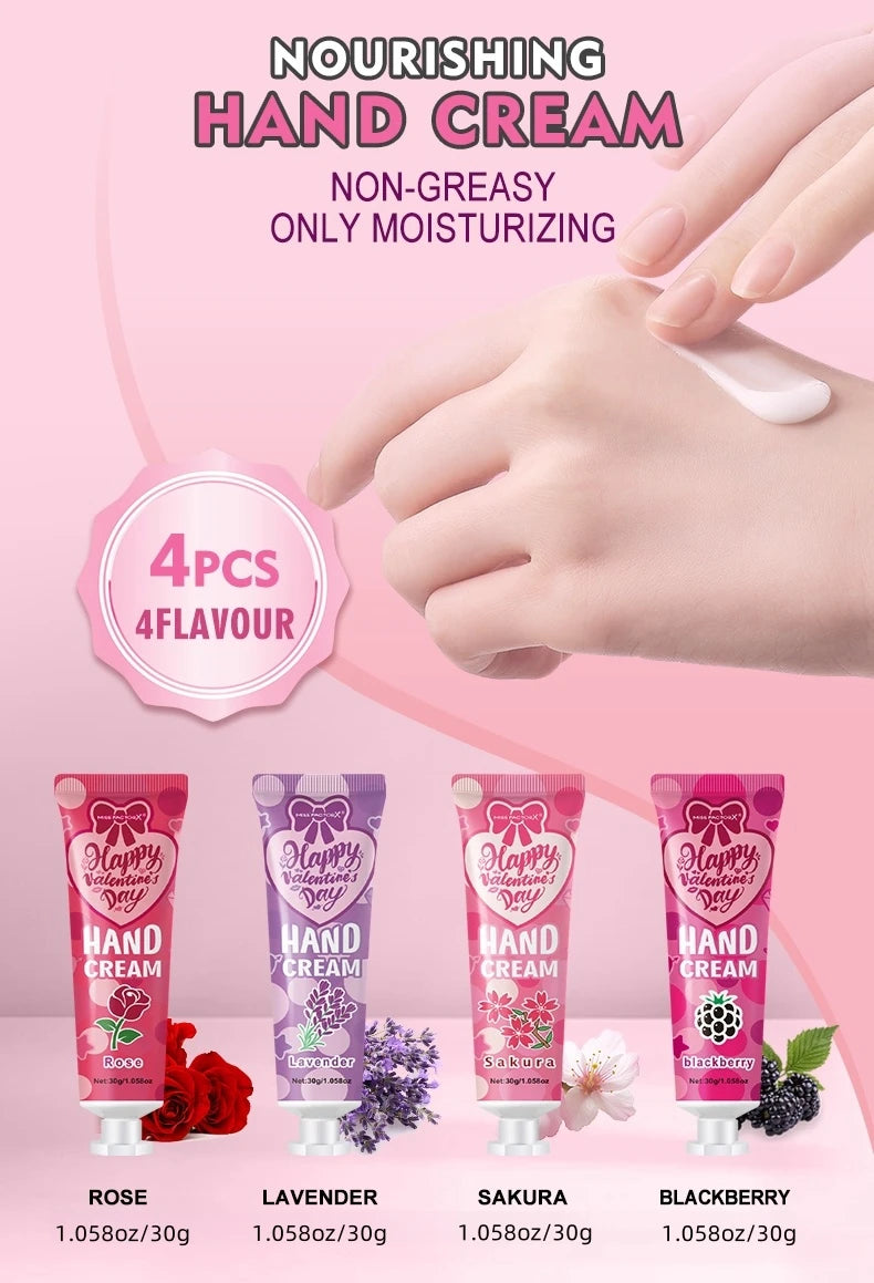 Gift sets 20PCS/box bulk thank you gifts assembly distribution lip balm hand cream perfume pink gift bag and bow card