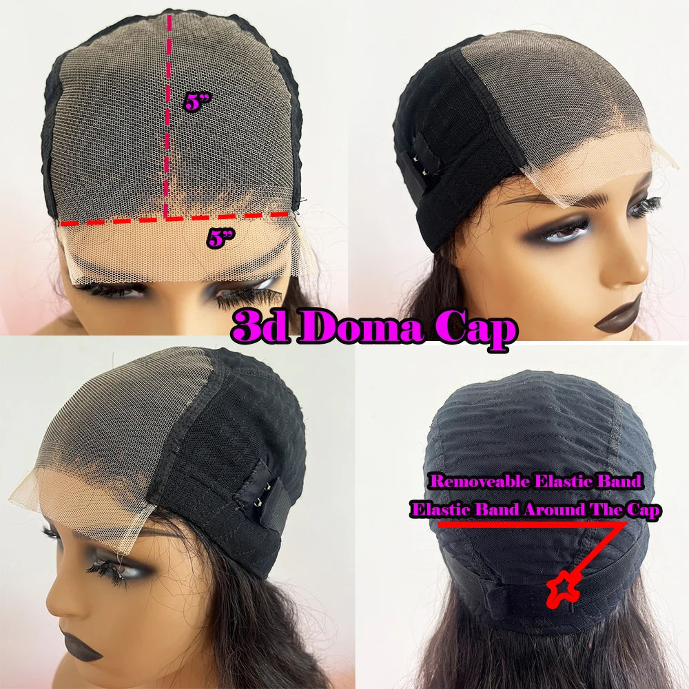 Glueless Full Lace Wigs Natural Wavy Dark Brown Human Hair HD Lace 13x6/360 Wigs With Natural Hairline 5x5 Silk Base Closure Wig