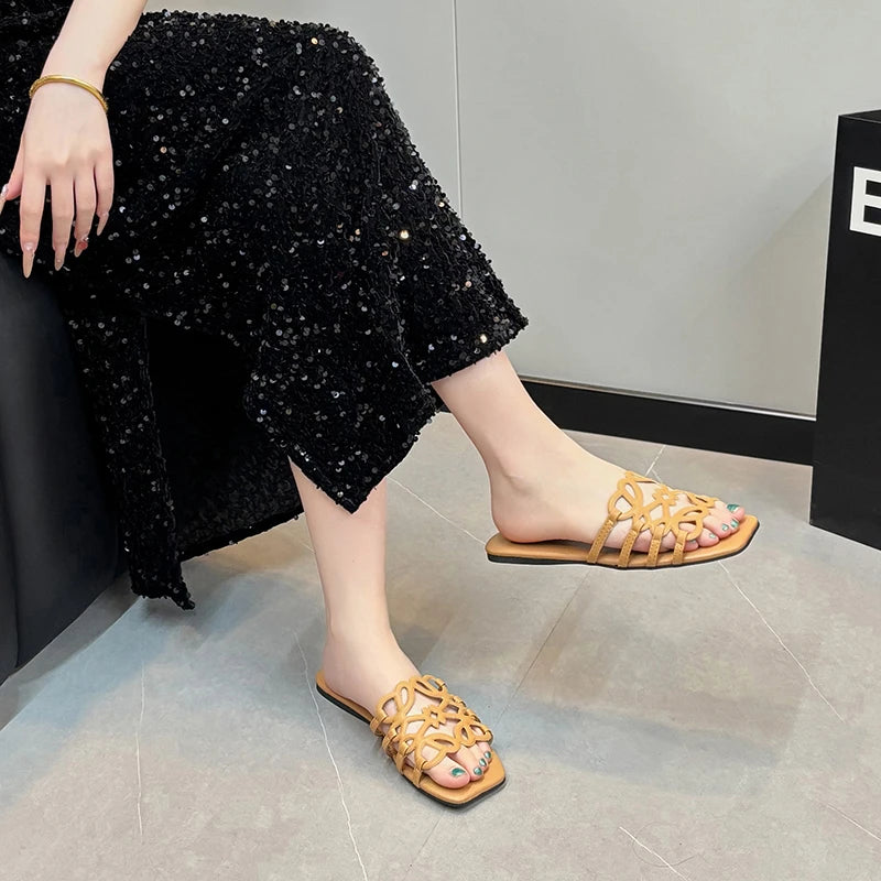 Women's Sandals Summer Slipper Ladies Slides Sandals Fashion Design Beach Flip Flops Flat Shoes Shoes for Women Slippers Zapatos