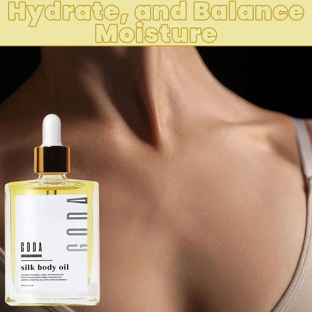 GODA Silk Body Oil Pheromone Fragrance Essential Oil Crafted For Mature Skin Promotes Skin Renewal Reduce Blemish Body Skincare