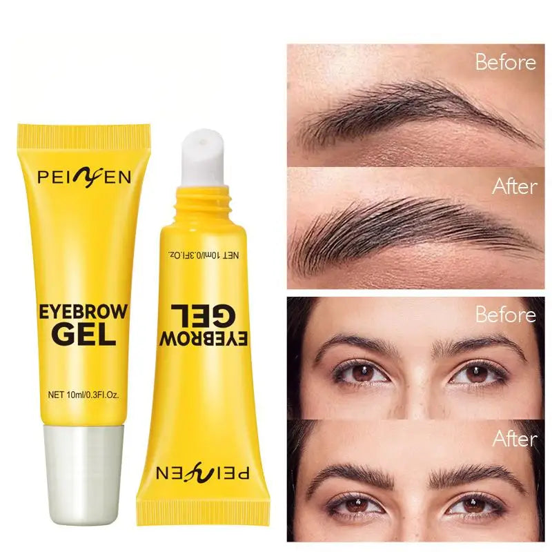 3D Eyebrow Gel with Brush Waterproof Quick-drying White Gel Eyebrow Cream Long-Lasting Natural Eyebrows Styling