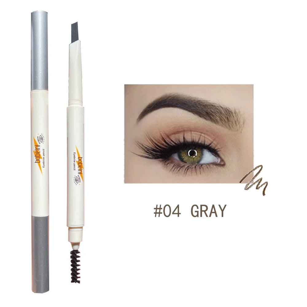 Double-ended fine-tip eyebrow pencil, waterproof, sweat-proof, smudge-proof, non-fading, natural color eyebrow pencil