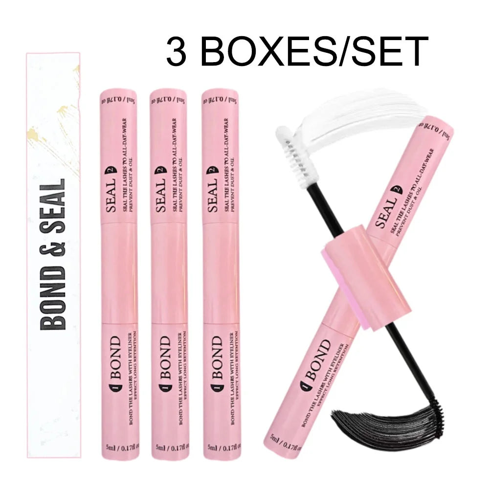 Lash Bond and Seal 10ml Individual Lashes Glue and Seal Super Strong Hold Lash Extension and Lash Glue Remover 5ml Tweezers Kit