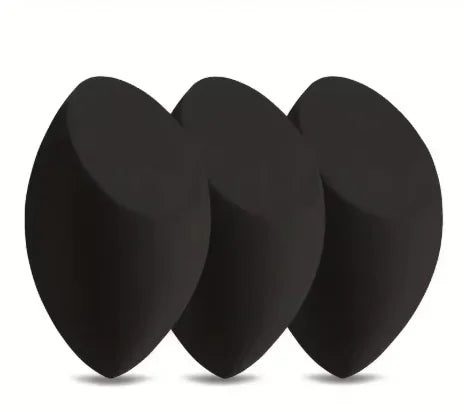 3 Pcs Black Beauty Sponge Set - Water-Activated Expanding Makeup Sponges, Ultra Soft Blending Eggs for Foundation, Concealer & P