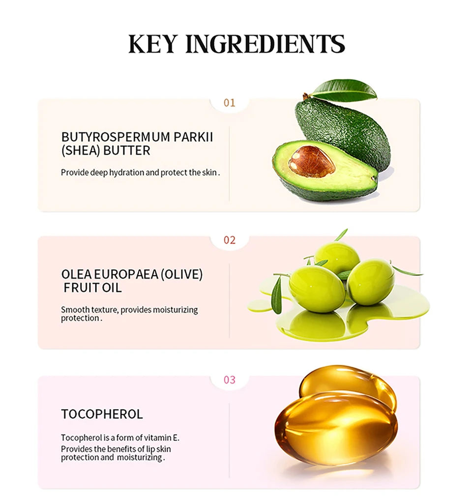 Butter Lip Balm Long Lasting Nourishes Moisturizes Soothes Lips Jelly Lip Gloss Oil Beautifying Smoothing Lip Care Balm Makeup