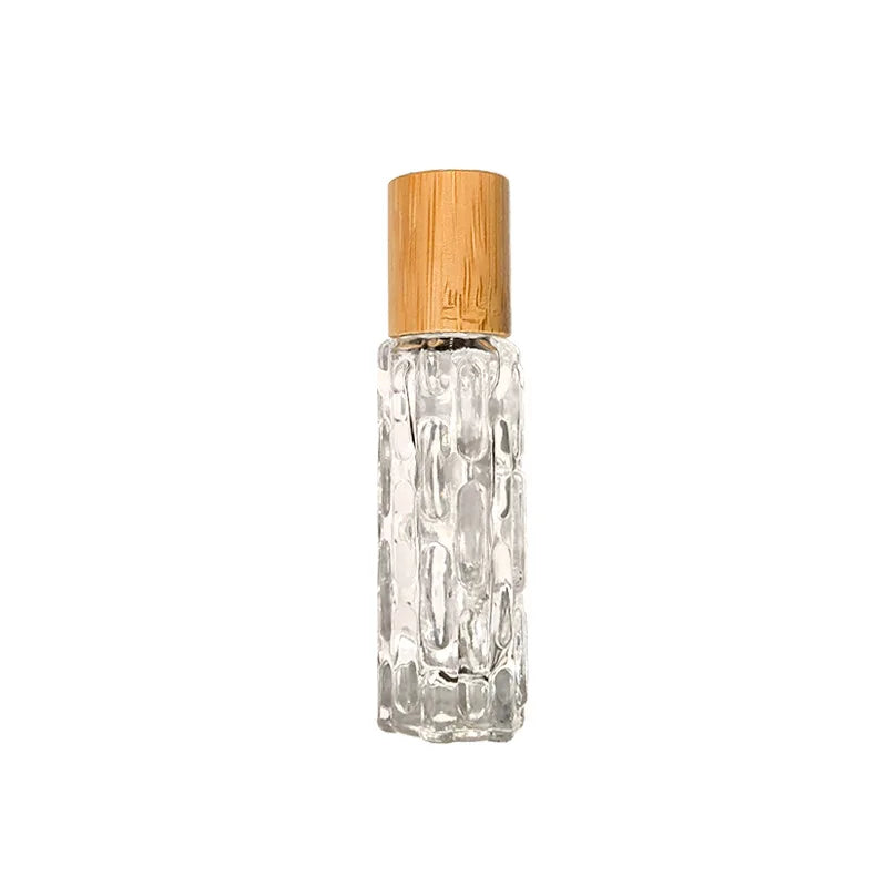 10ml Portable Thick Glass Roller Essential Oil Perfume Bottles Travel Refillable Rollerball Vial Travel Roll On Bottles Vials