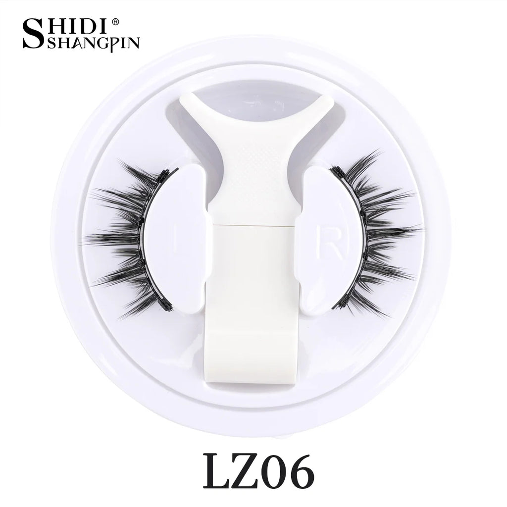 1 Pair Magnetic Lashes For Eye With Winged Ends Soft Reusable Magnetic Eyelashes Natural Look 3D False Lashes Makeup With Tool