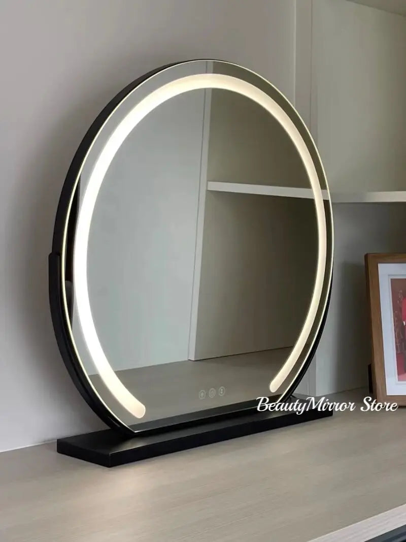 Vanity Makeup Mirror with Lights Detachable 15x Magnification 3 Color Lighting Modes Touch Screen Control 360°Rotation