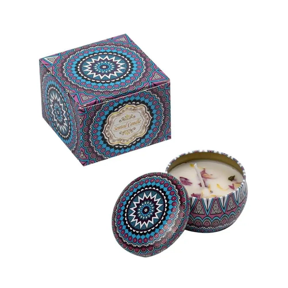 Scented Candles for Home Soy Wax Aromatherapy with Lavender Rose Jasmine etc. Plant Essential Oils & Dried Flowers Gifts