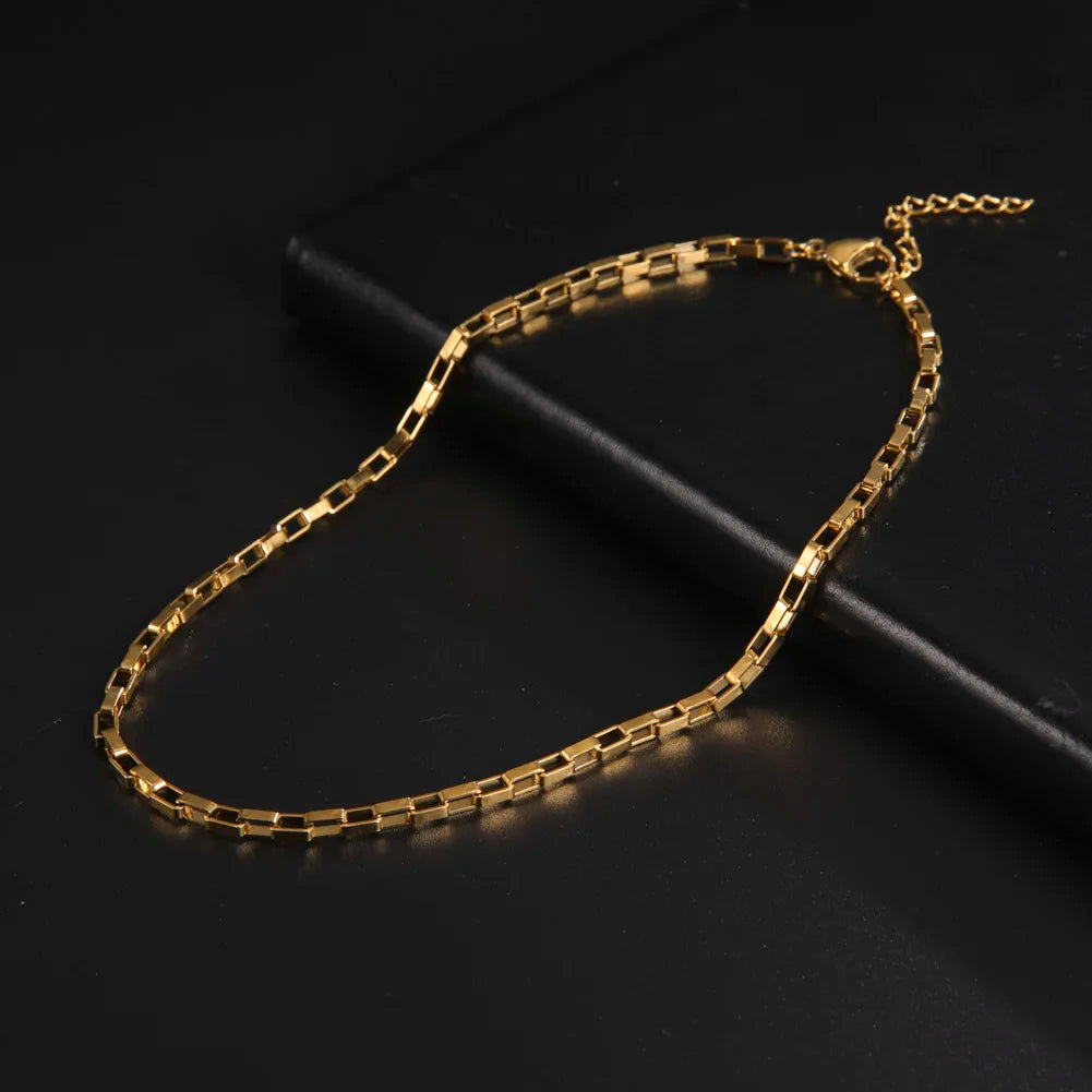 My Shape Paperclip Chain Stainless Steel Choker Necklaces for Men Women Link Oval Cable Chain Fashion Jewelry DIY Accessories