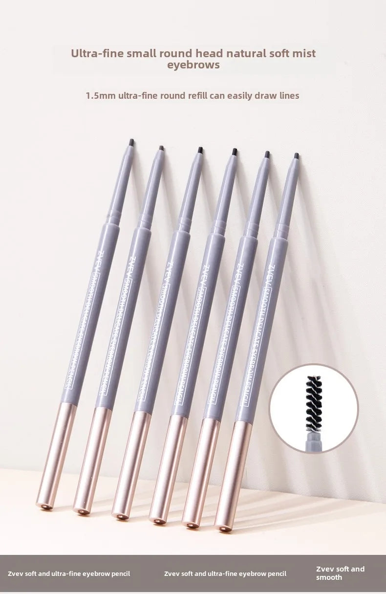 Double-headed eyebrow pencil, long-lasting and non-smudged fine-headed eyebrow pencil for students with exquisite eye makeup
