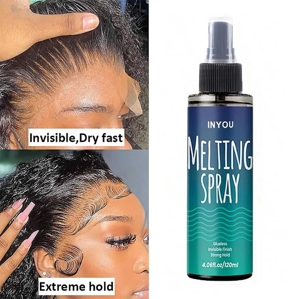Lace Melting Spray, Lace Wig Melting Spray,Strong Natural Finishing Hold, Wig Melting Spray
