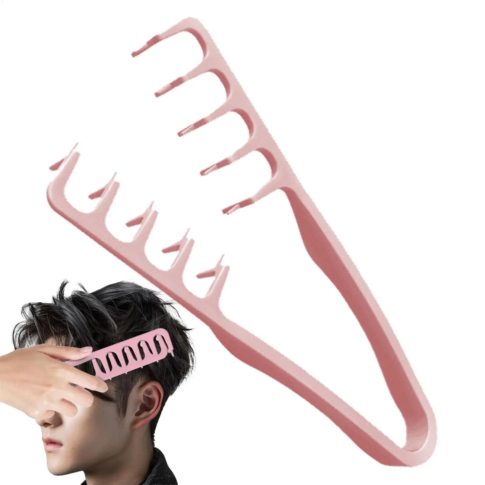 Wide Tooth Comb for Curly Hair Roots Volumizing Tool Covering Bangs Seam Grooming Tool Volumizing Wide-Tooth Hair Styling Comb