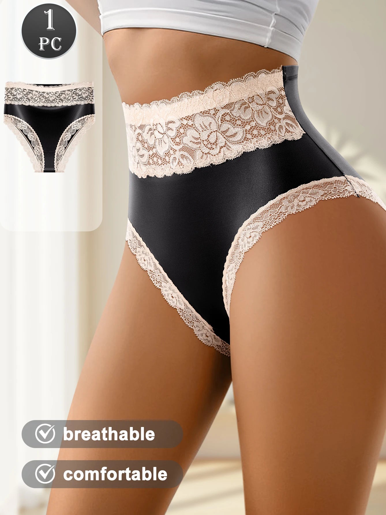 Elegant Lace Women’s Underwear - Mid-Waist Design, Soft & Breathable, Comfortable & Feminine Fit, Perfect for Date Nights