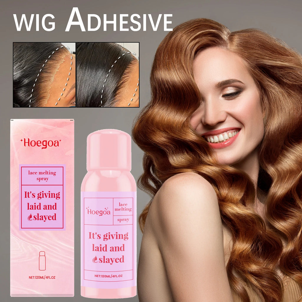 Wig Adhesive Spray Lace Melt  No sensation Invisible Hold Quick Dry Waterproof Wig Glue Spray Gentle Formula Easy Removal