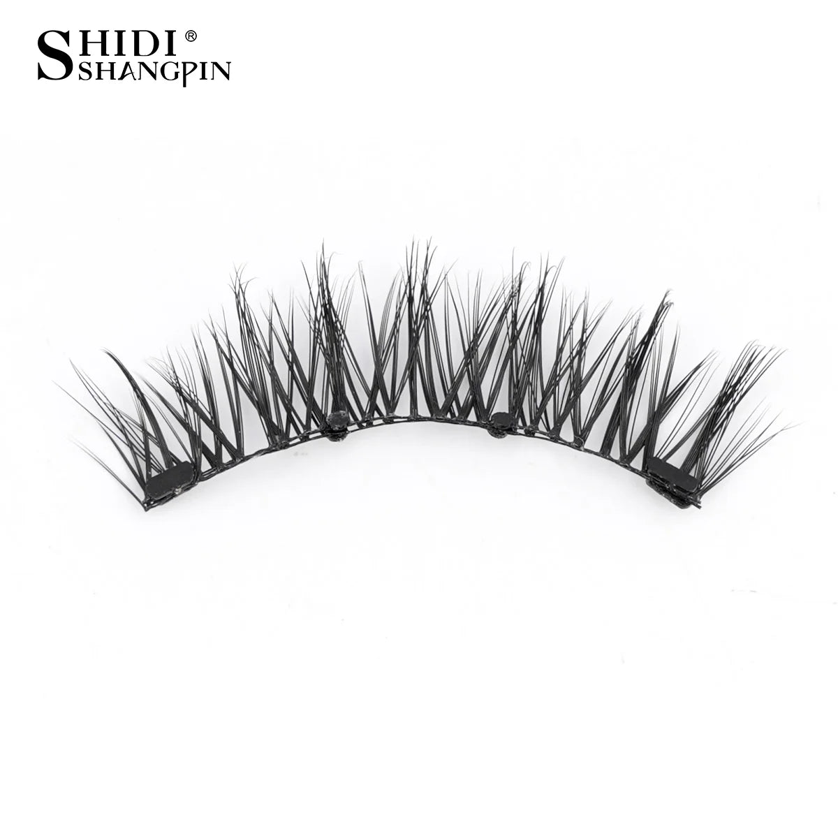 1 Pair Magnetic Lashes For Eye With Winged Ends Soft Reusable Magnetic Eyelashes Natural Look 3D False Lashes Makeup With Tool