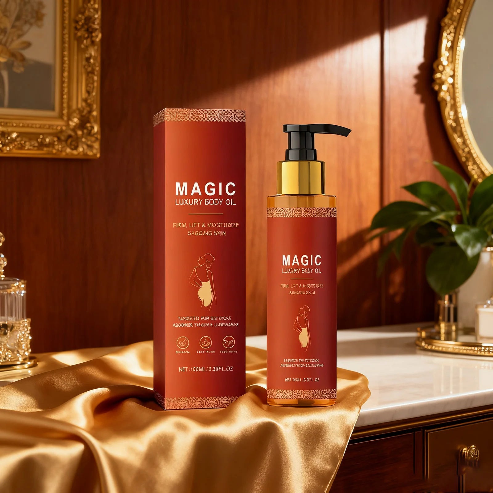 Premium Firming Magic Luxury Body Oil Moisturizing Skin Dry Rough Firming Chest Thighs Anti-Wrinkle Body Massage Care Lotion