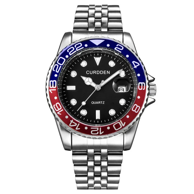 Men Original Brand Watches Gold Fashion Full Steel Band Simple Date Quartz Vintage Wristwatch Silver Montre Homme Reloj Hombre