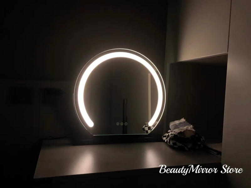Vanity Makeup Mirror with Lights Detachable 15x Magnification 3 Color Lighting Modes Touch Screen Control 360°Rotation