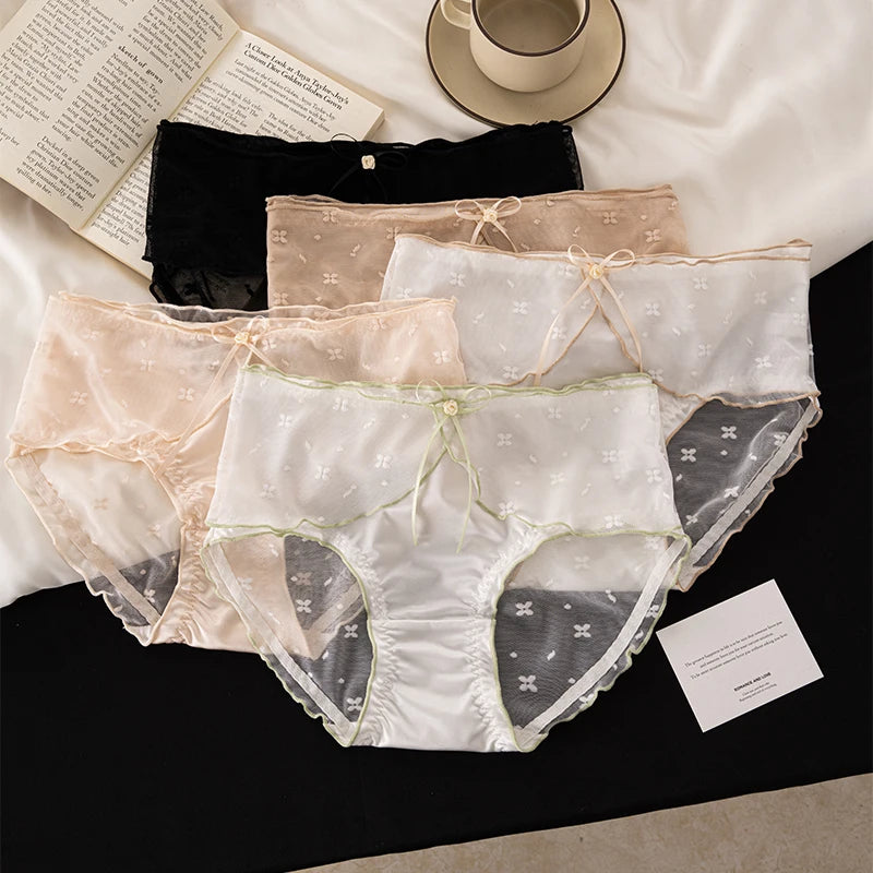 Seamless Panties for Underpants Women Underwear Fashion Sexy Panties Set Pack Transparent Linergie Women's Lingerie Micro Briefs